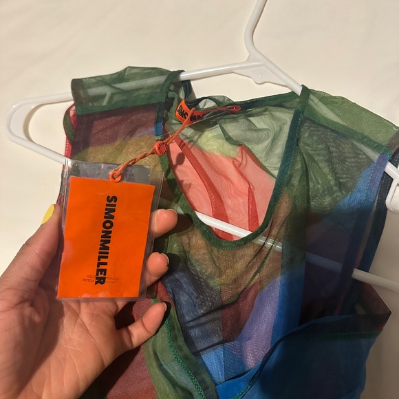 NWT Simon Miller Kinny Mesh Midi Dress Sz M - Picture 6 of 6